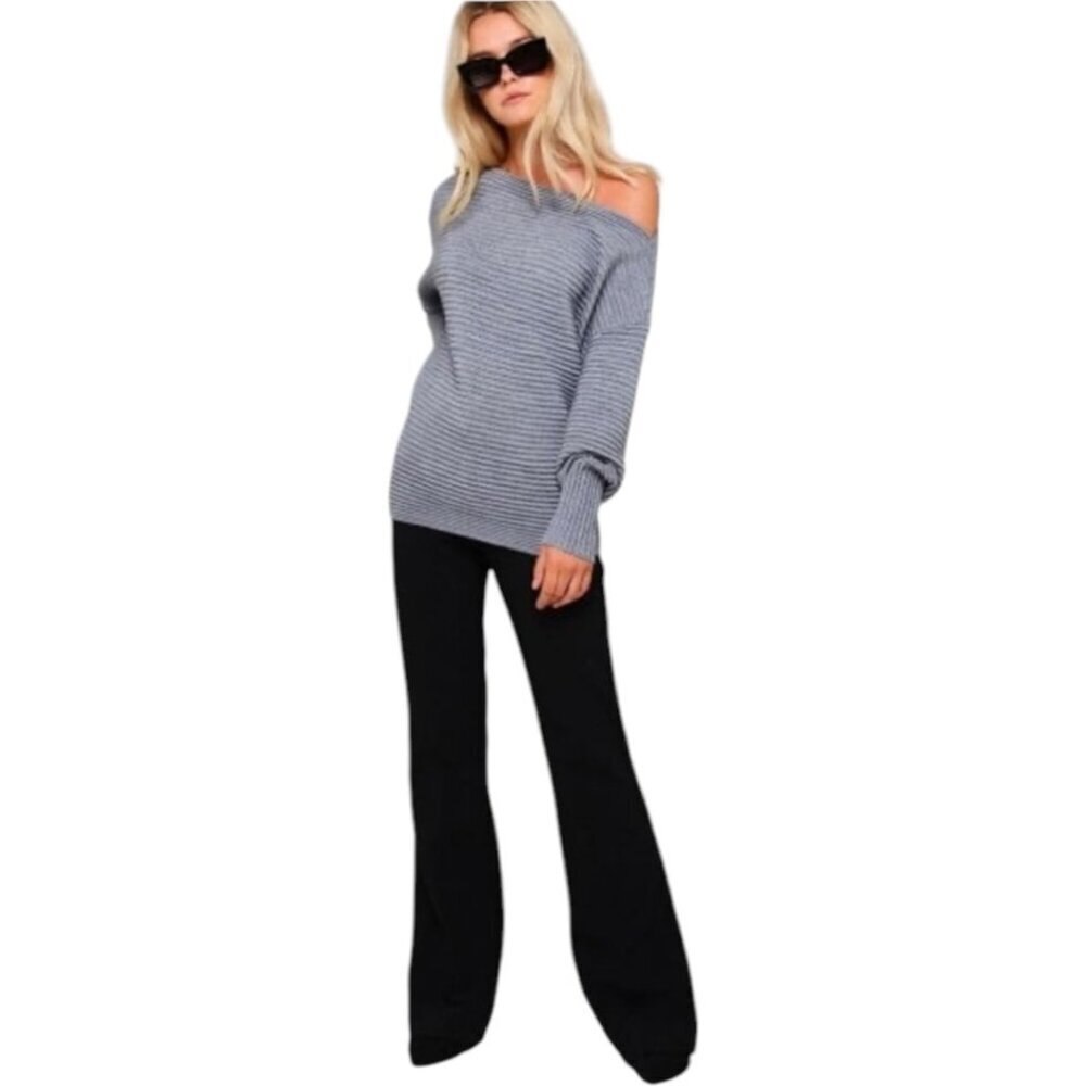 Victoria Beckham Ribbed Knit Wool Sweater Womens Size 1 US S Capsule Minimalist